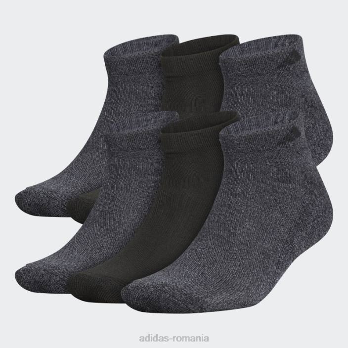 Adidas ciorapi negri atletici decoltati 6 perechi bărbați negru 2JBN21827