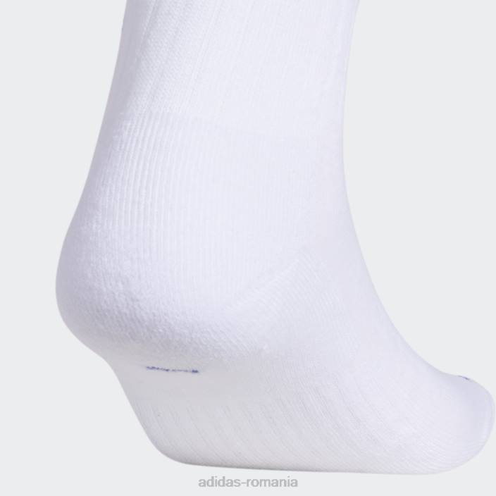 Adidas șosete albe de sferturi noi de pregătire 3 perechi bărbați alb/albastru/verde 2JBN21754