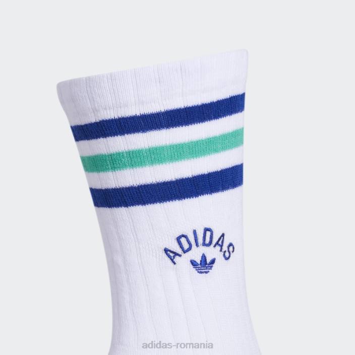Adidas șosete noi prep crew 3 perechi alb adidas bărbați alb/albastru/verde 2JBN21756