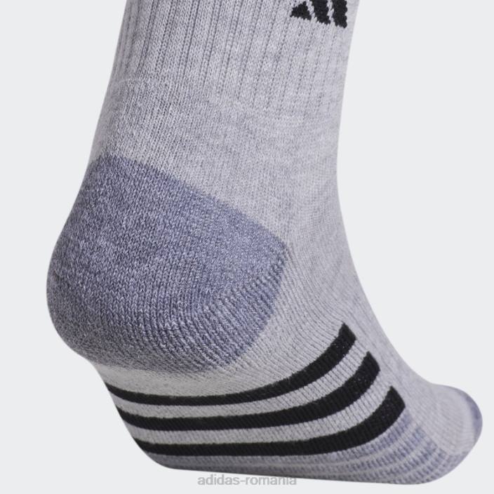 Adidas șosete sferturi căptușite 3 perechi multicolore bărbați multicolor/gri mediu/negru 2JBN21847