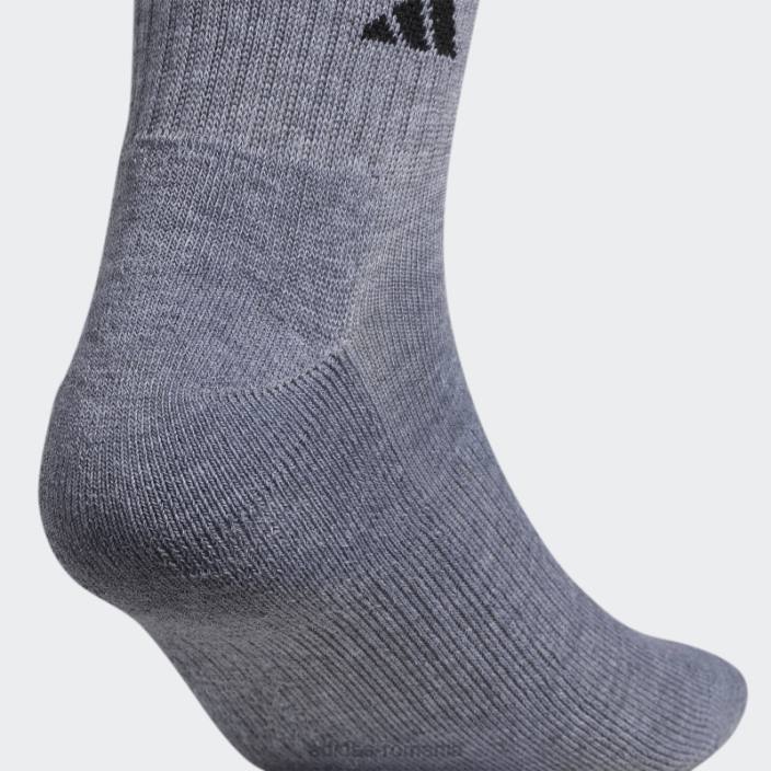 Adidas șosete sferturi cu perne atletice gri mediu 6 perechi adidas bărbați gri mediu 2JBN21807