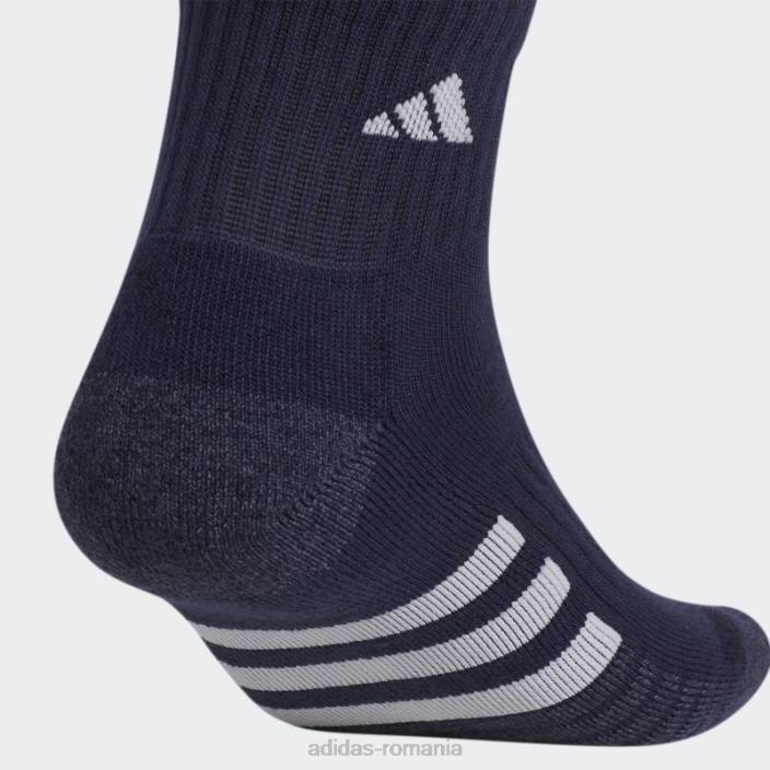 Adidas șosete sferturi de culoare căptușite cu cerneală 3 perechi bărbați cerneală/alb/gri 2JBN21803