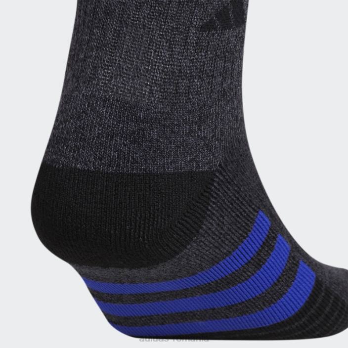 Adidas șosete sferturi de culoare neagră cu perne 3 perechi adidas bărbați negru/onix/albastru 2JBN21843