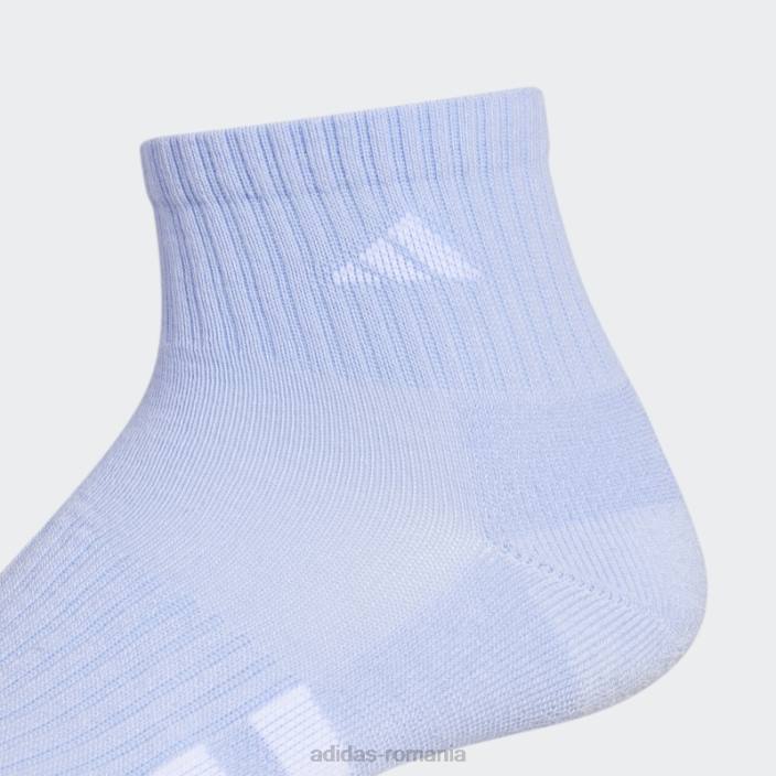 Adidas șosete sferturi de culoare perniți 3 perechi albastru zori bărbați albastru zori/alb/argintiu 2JBN21841