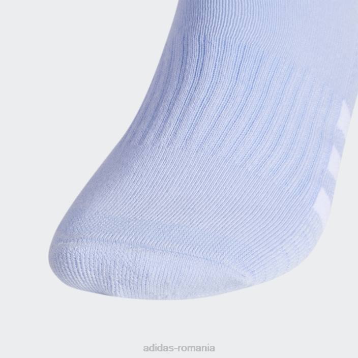 Adidas șosete sferturi de culoare perniți 3 perechi albastru zori bărbați albastru zori/alb/argintiu 2JBN21841