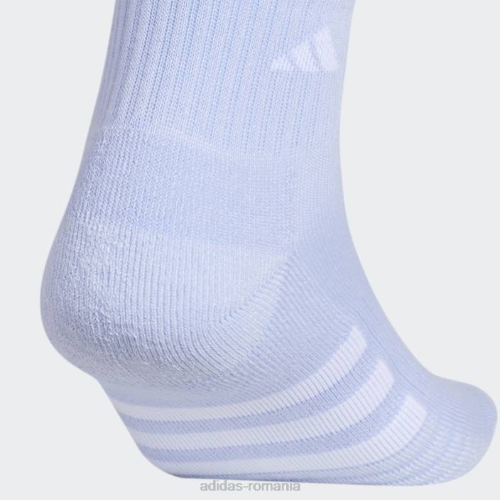 Adidas șosete sferturi de culoare perniți 3 perechi albastru zori bărbați albastru zori/alb/argintiu 2JBN21841
