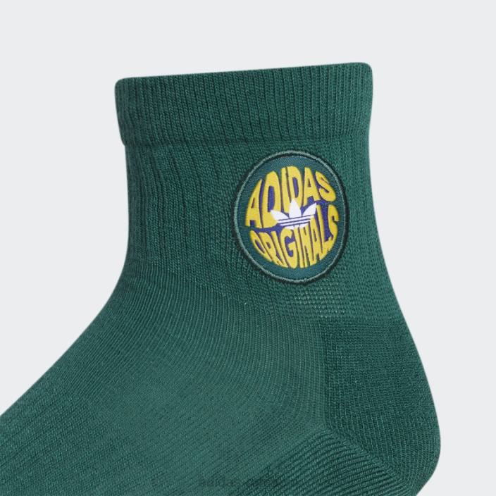Adidas șosete sferturi spirale verzi 3 perechi adidas bărbați verde/noapte indigo/alb 2JBN21753