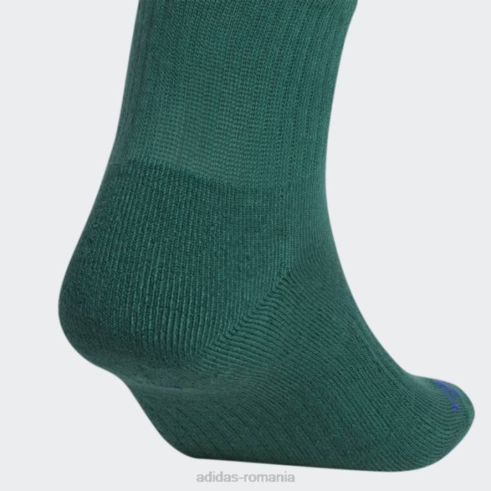 Adidas șosete sferturi spirale verzi 3 perechi adidas bărbați verde/noapte indigo/alb 2JBN21753