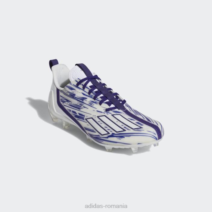 Adidas clete adizero albe adidas bărbați alb/mov de facultate 2JBN20139