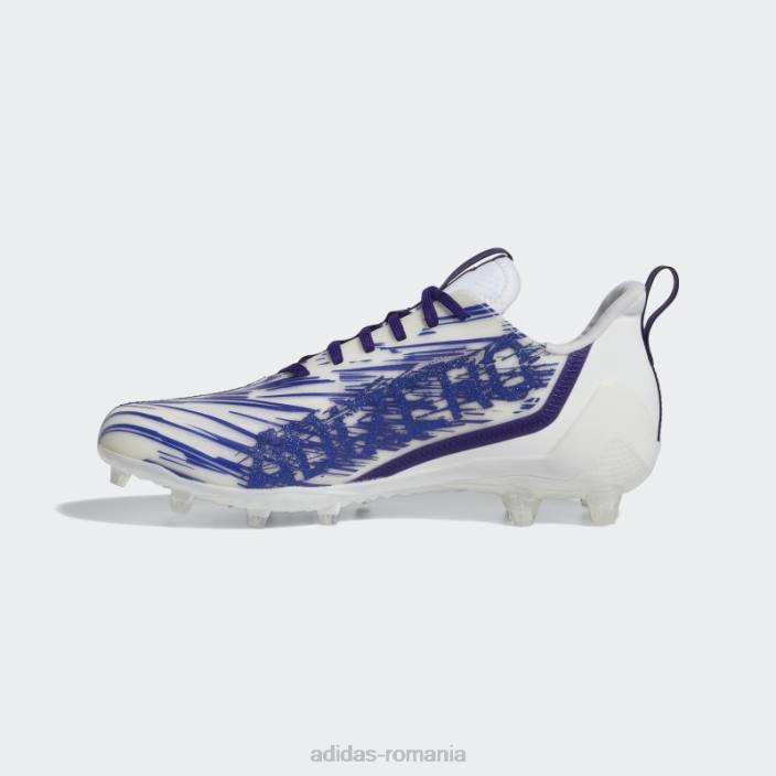 Adidas clete adizero albe adidas bărbați alb/mov de facultate 2JBN20139