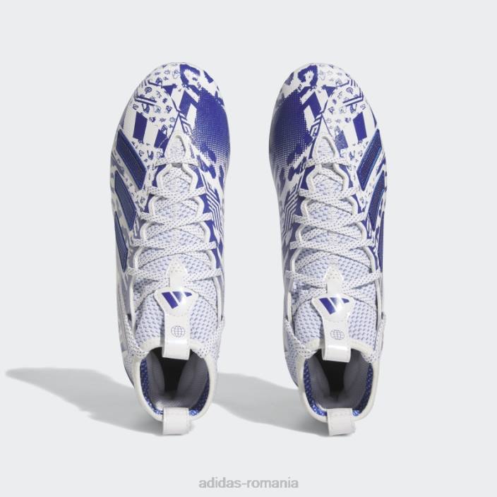 Adidas white freak 23 - 7v7 smu crampoane de fotbal bărbați alb/albastru regal 2JBN20147