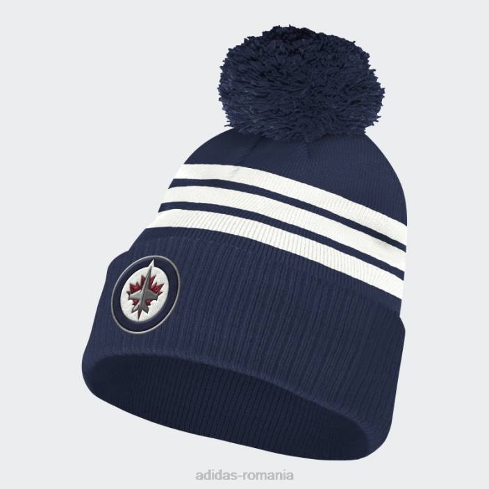 Adidas jet cuffed pom beanie nhl-wje-524 bărbați nhl-wje-524/navy/alb 2JBN7939