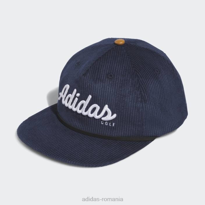 Adidas șapcă de frânghie cu cinci panouri din piele catifea bleumarin bărbați marina 2JBN15322