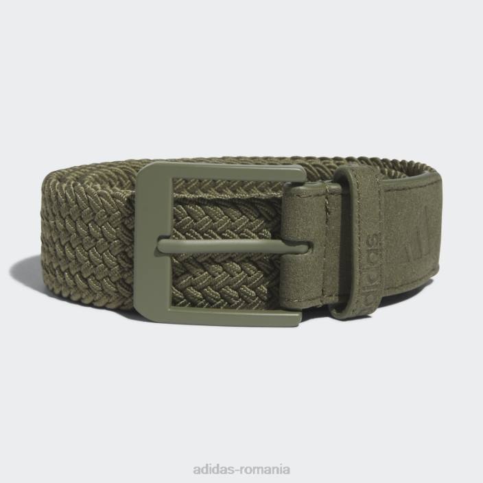 Adidas centură elastică împletită de măsline bărbați măsline 2JBN7756