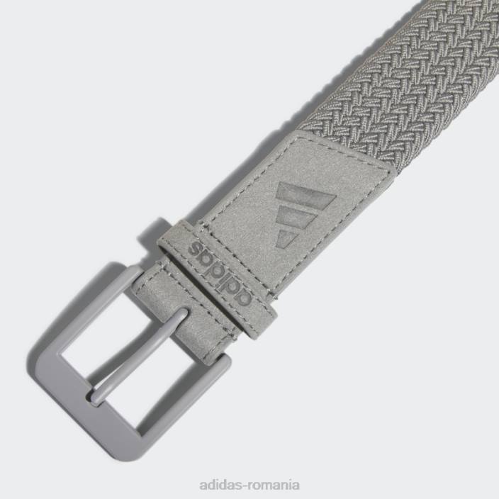 Adidas centură gri stretch împletită bărbați gri 2JBN7732
