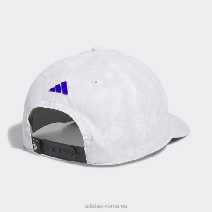 Adidas pălărie albă de turneu imprimată cu 3 dungi bărbați alb/gri 2JBN7684