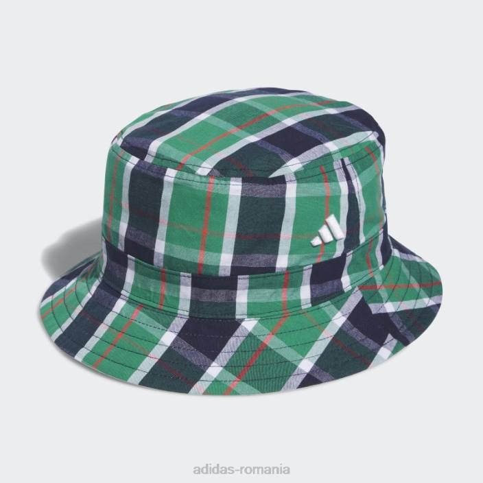 Adidas pălărie de golf reversabilă în carouri alb bărbați alb 2JBN7868