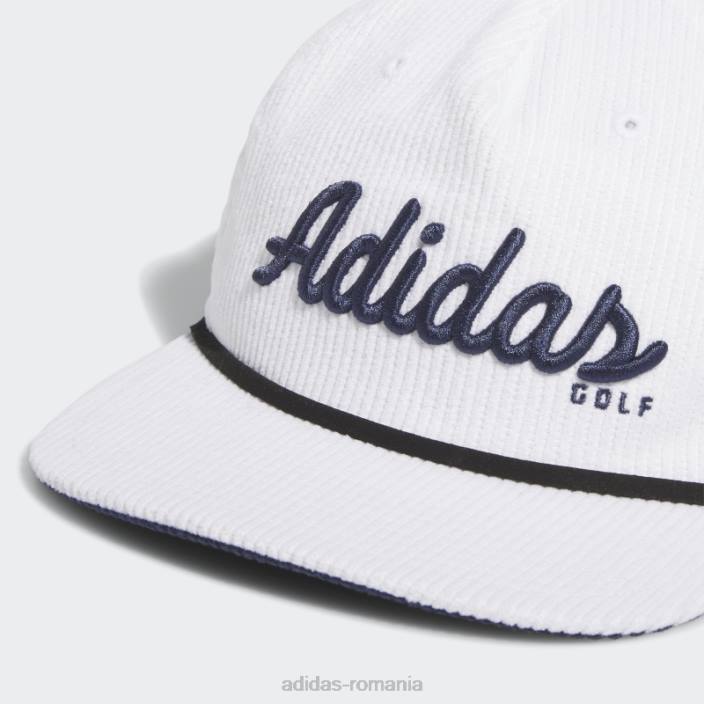 Adidas pălărie frânghie din piele catifea cu cinci panouri alb bărbați alb 2JBN7813