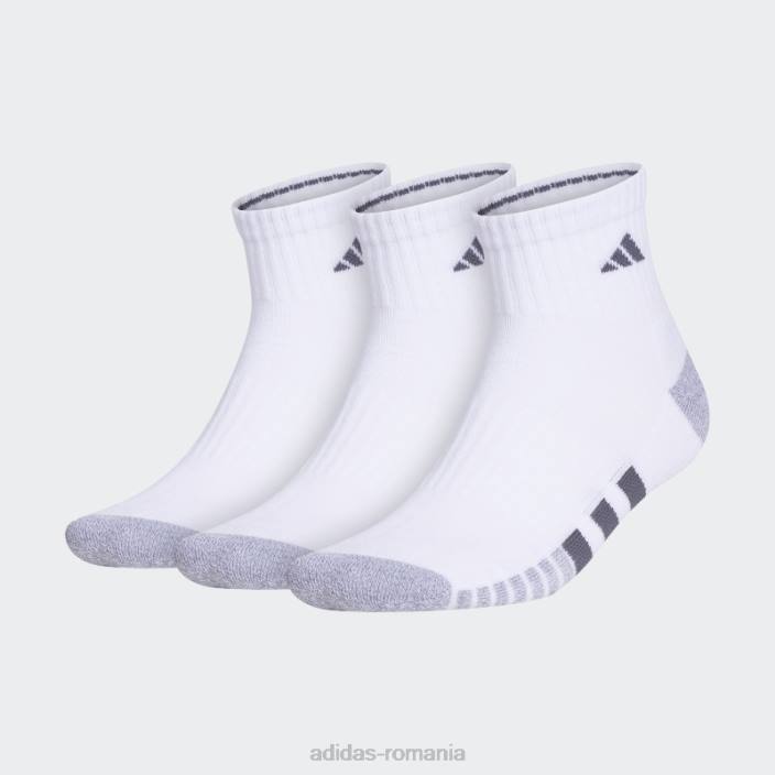 Adidas ciorapi albi sferturi pernuti 3 perechi bărbați alb/gri/negru 2JBN8075