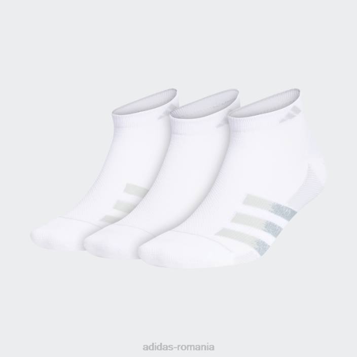 Adidas ciorapi decoltati cu dungi superlite 3 perechi albi bărbați alb 2JBN8012