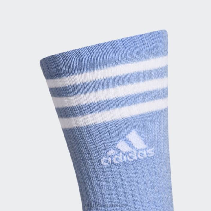 Adidas șosete cu perne mixte crew 6 perechi albastru alba bărbați albastru zori/alb/negru 2JBN8114