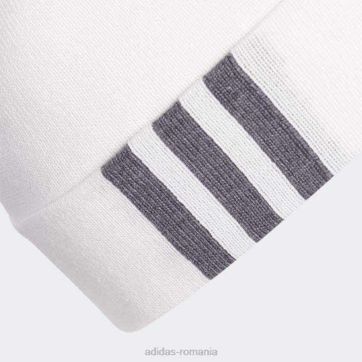 Adidas beanie albă cu manșetă cu amplificator bărbați alb/gri 2JBN21670