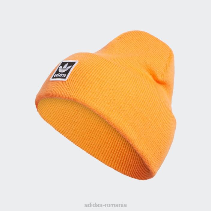 Adidas beanie oversize cu manșetă portocalie bărbați portocaliu/negru/alb 2JBN21673