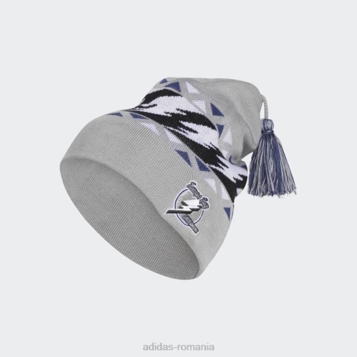 Adidas beanie retro cu fulger cenușiu bărbați gri/negru/alb/nhl-tbl-516 2JBN21706