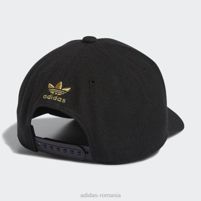 Adidas pălărie neagră cu cadru snapback bărbați negru/auriu metalic 2JBN21622