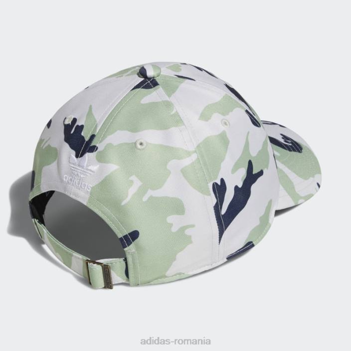 Adidas pălărie relaxată camo trefoil verde deschis bărbați verde deschis 2JBN21643