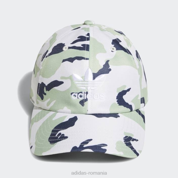 Adidas pălărie relaxată camo trefoil verde deschis bărbați verde deschis 2JBN21643