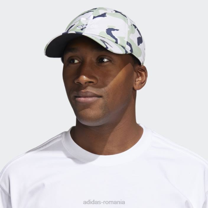 Adidas pălărie relaxată camo trefoil verde deschis bărbați verde deschis 2JBN21643