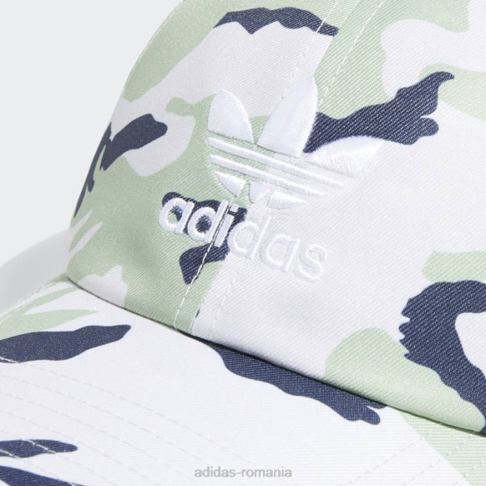 Adidas pălărie relaxată camo trefoil verde deschis bărbați verde deschis 2JBN21643