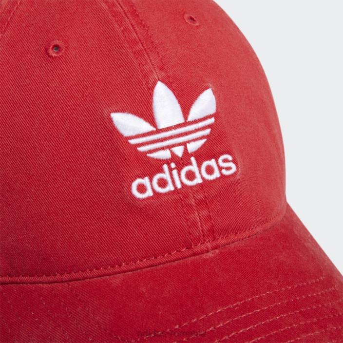 Adidas pălărie relaxată cu bretele stacojie bărbați stacojiu/alb 2JBN21620