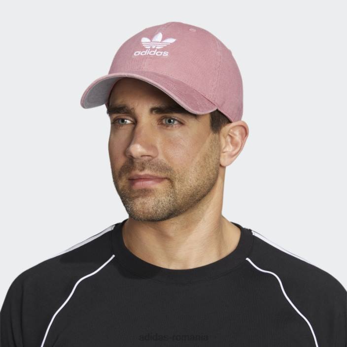Adidas pălărie roz relaxată cu bretele la spate bărbați roz/alb 2JBN21598