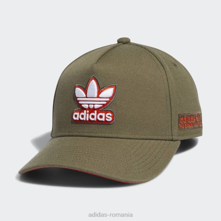 Adidas pălărie snapback cu cadru puternic măsliniu bărbați măslin puternic/portocaliu/alb 2JBN21694