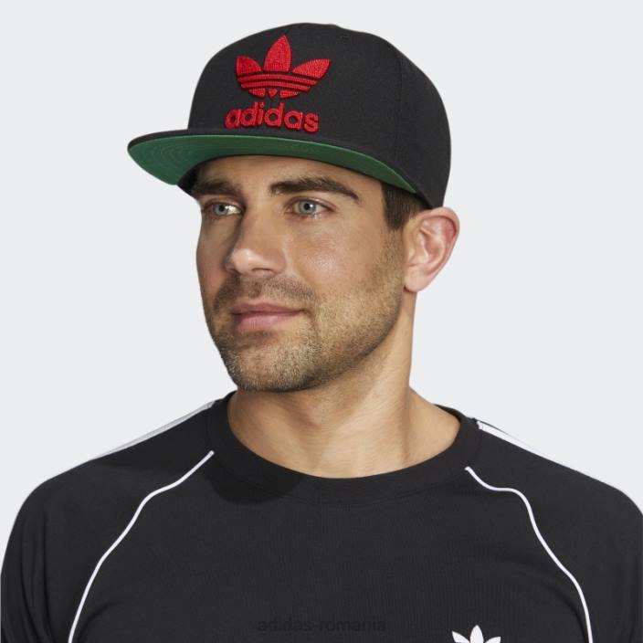 Adidas pălărie trefoil snapback neagră bărbați negru/stacojiu 2JBN21662