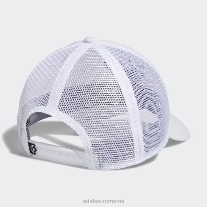 Adidas pălărie trucker albă structurată bărbați alb negru 2JBN21644