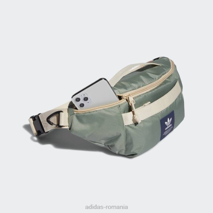 Adidas geantă de talie sport argintie bărbați argint/nisip 2JBN21497
