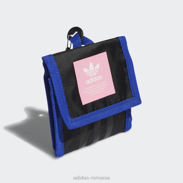 Adidas geanta crossbody cu lanyard albastru bărbați negru/albastru/roz 2JBN21512