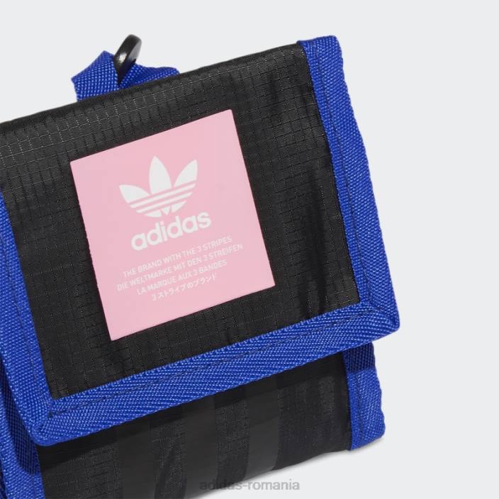 Adidas geanta crossbody cu lanyard albastru bărbați negru/albastru/roz 2JBN21512