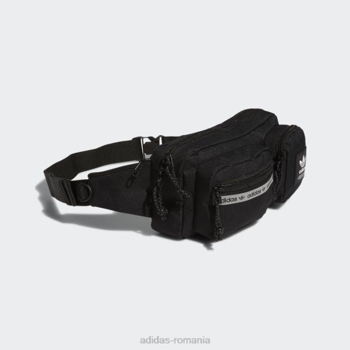 Adidas negru originals dreptunghi crossbody bărbați alb negru 2JBN21442