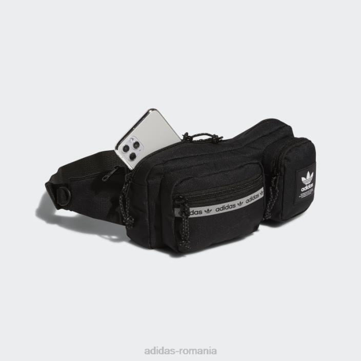 Adidas negru originals dreptunghi crossbody bărbați alb negru 2JBN21442