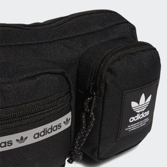 Adidas negru originals dreptunghi crossbody bărbați alb negru 2JBN21442