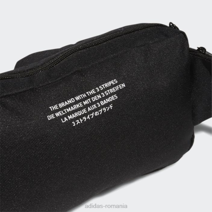 Adidas negru originals dreptunghi crossbody bărbați alb negru 2JBN21442