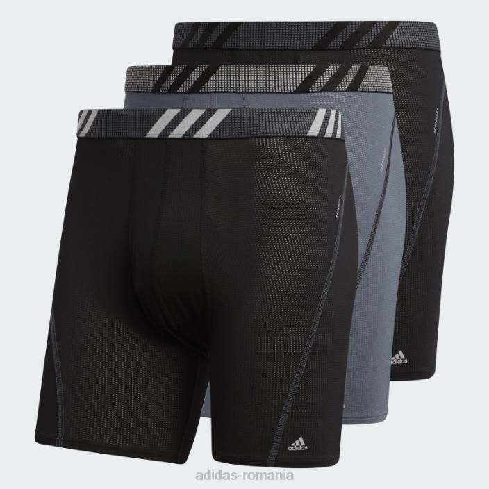 Adidas Boxer negru din plasă de performanță 3 perechi (mari și înalți) bărbați negru 2JBN21917