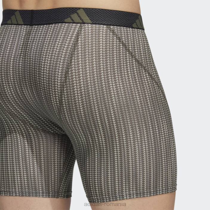 Adidas Slip boxer grafic din plasă de performanță 3 perechi măsline puternic bărbați măslin puternic/negru 2JBN21920