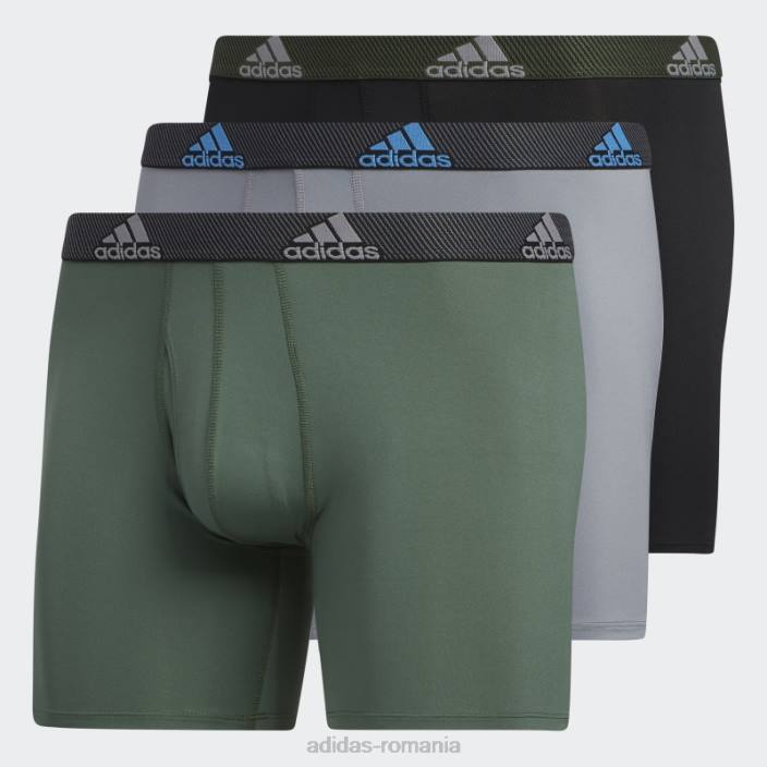 Adidas boxer de performanta 3 perechi verde oxid adidas bărbați oxid verde 2JBN21912