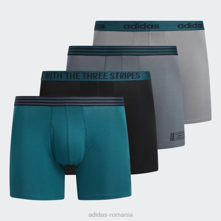 Adidas boxer din bumbac 4 perechi adidas verde inchis bărbați verde inchis 2JBN21918