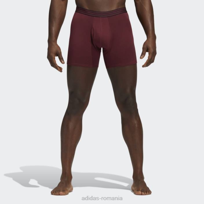 Adidas boxer din bumbac 4 perechi visiniu bărbați Burgundia 2JBN21926